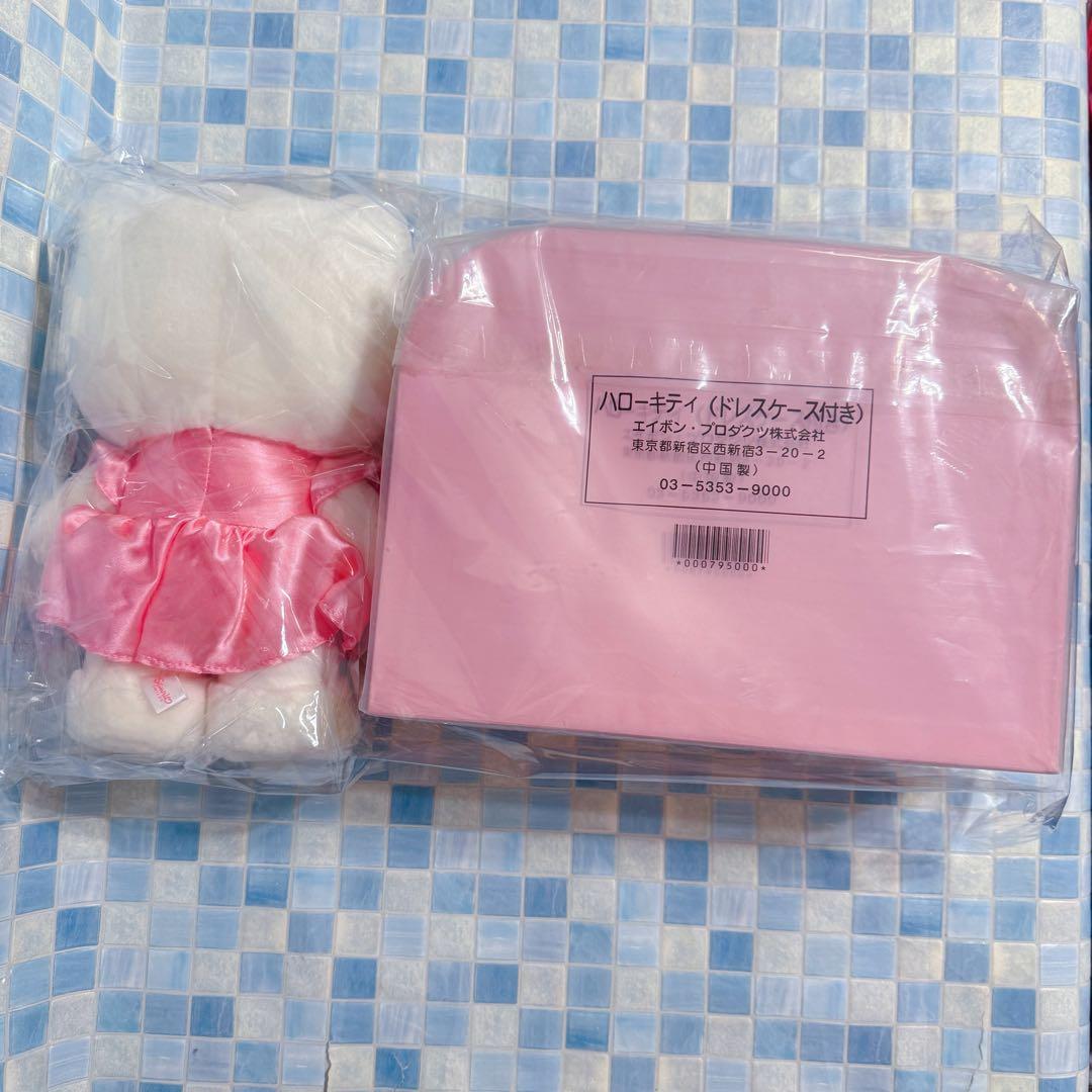 サンリオ　ハローキティ　レトロ　バラドレス　ぬいぐるみ　ケース付き　2001年製