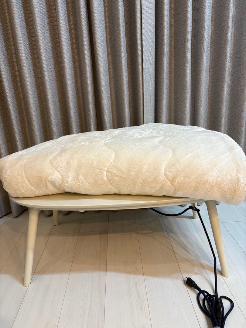 折りたたみ式楕円型こたつ　2点セット　カルミナ