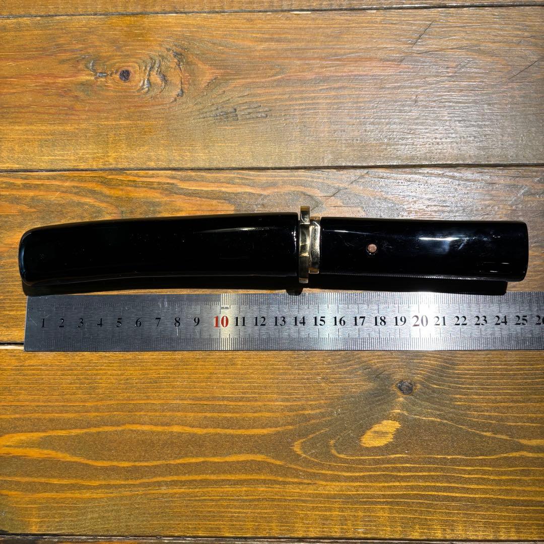 日本刀残欠クラフトナイフNo.85 筑前国住宗次 黒鞘