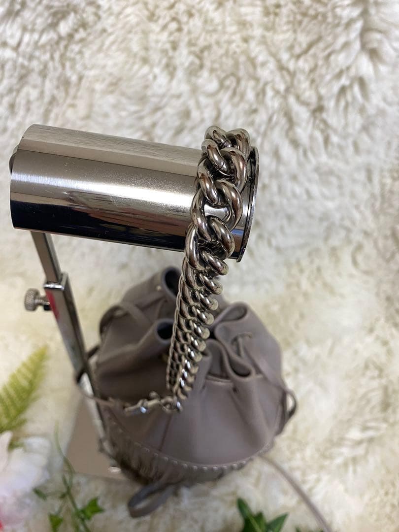 J&M DAVIDSON カーニバル フリンジレザーショルダーバッグ グレージュ