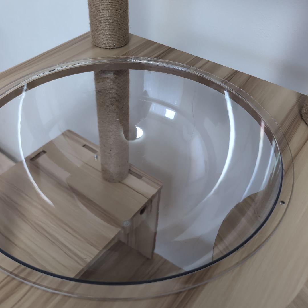 キャットタワー 透明宇宙船付き