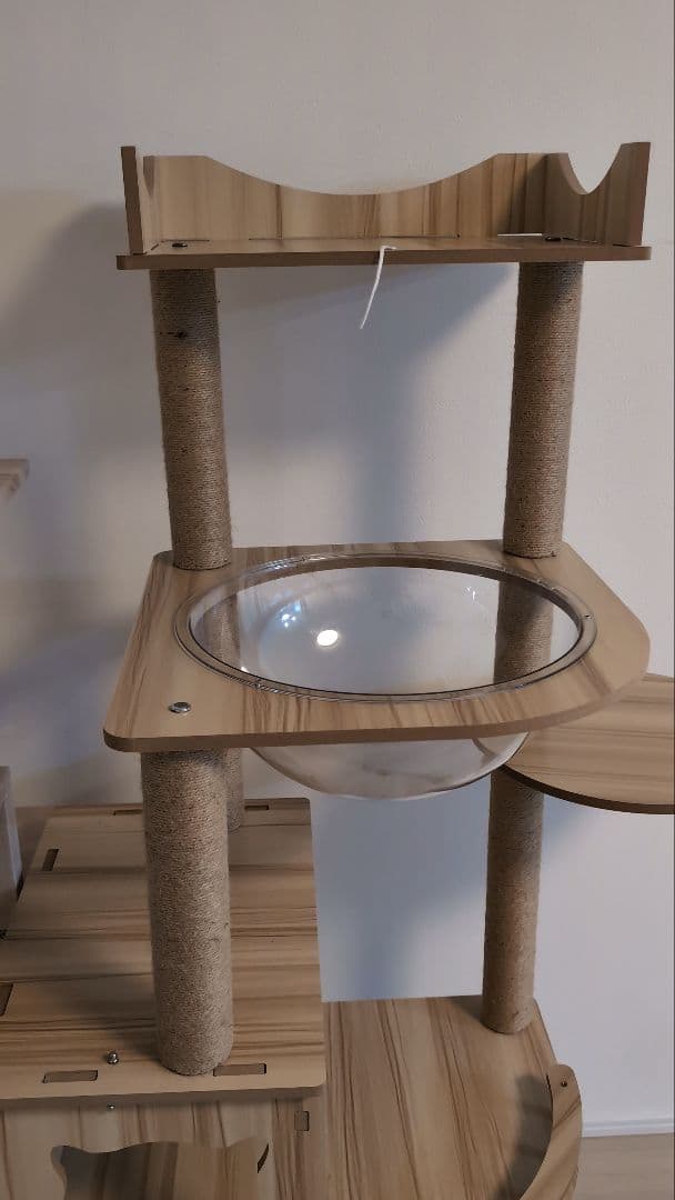 キャットタワー 透明宇宙船付き