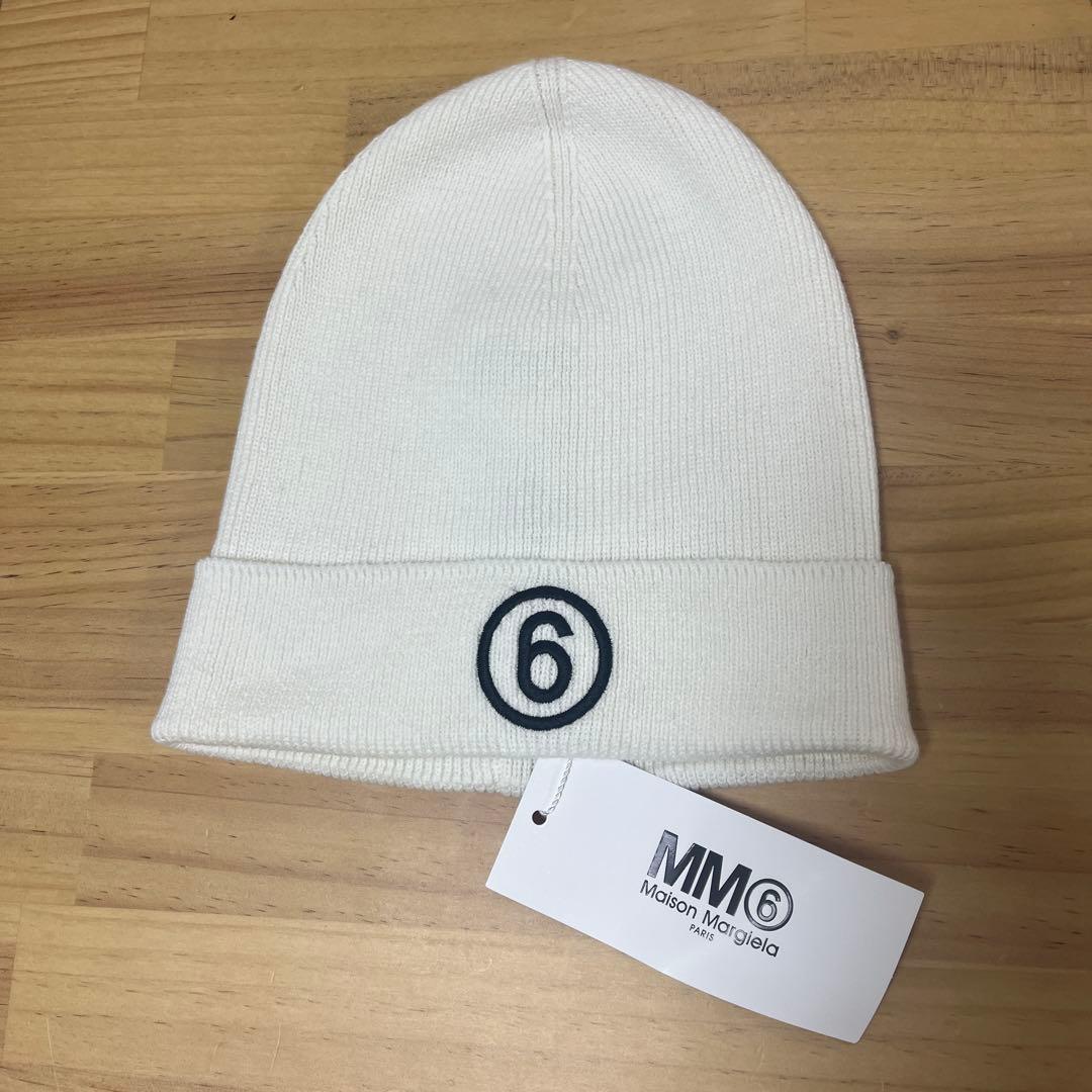 MM6 Maison Margiela 6 ロゴマーク　刺繍　ニット帽　ビーニー