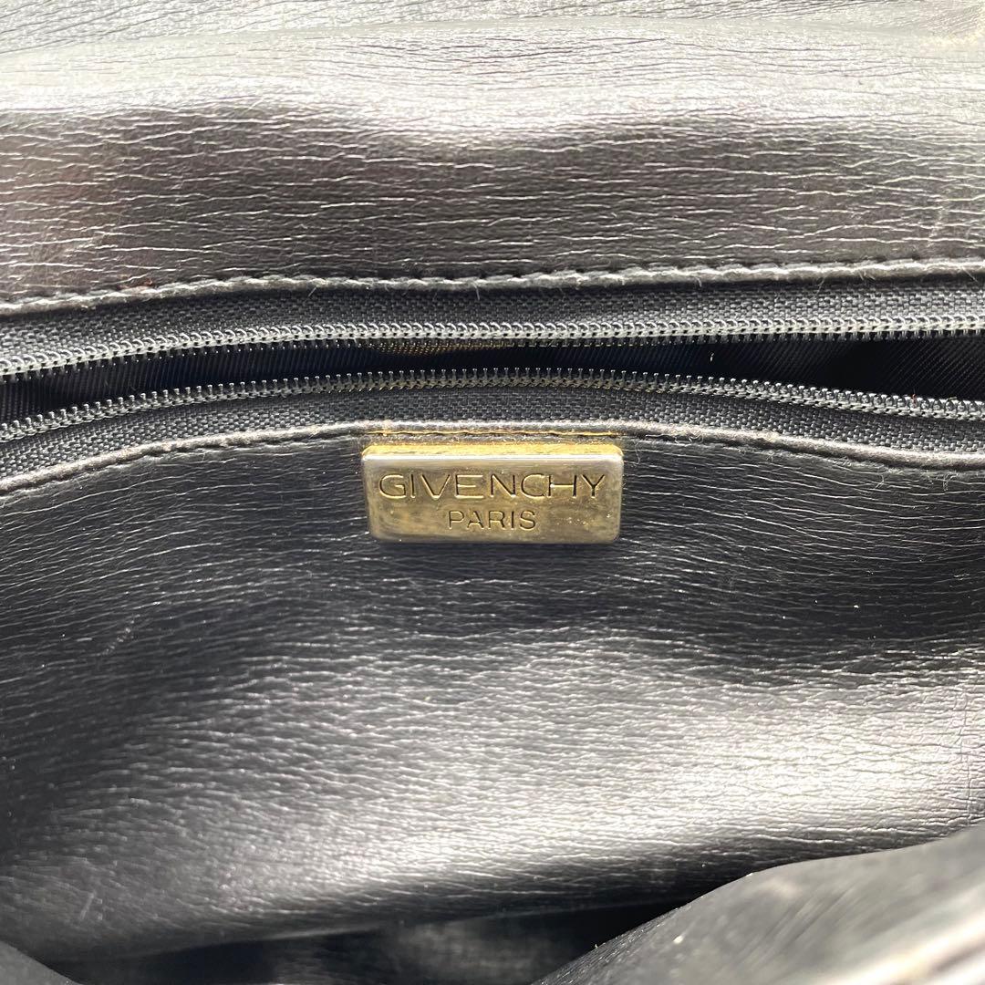 【美品】ジバンシー　ショルダーバッグ　ダブルチェーン　キルティング　レザー　黒