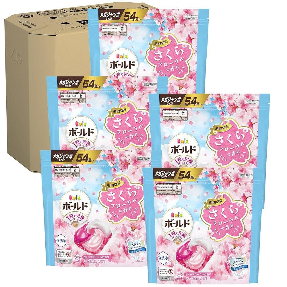 ボールドジェルボール 4in1さくらフローラル 詰め替え 54個×5袋ケース売り