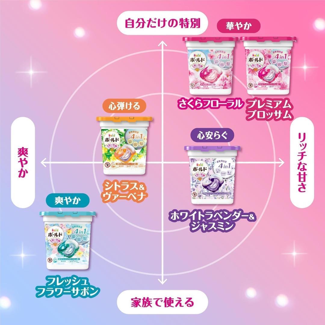 ボールドジェルボール 4in1さくらフローラル 詰め替え 54個×5袋ケース売り