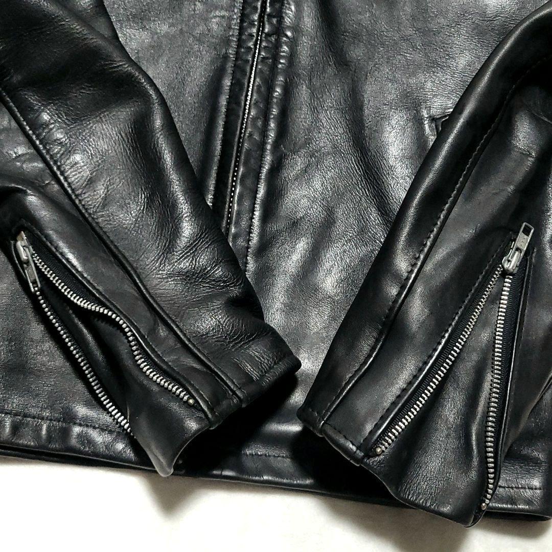 Schott　 シングル ライダースジャケット 643 レザー 牛革 米国製 黒