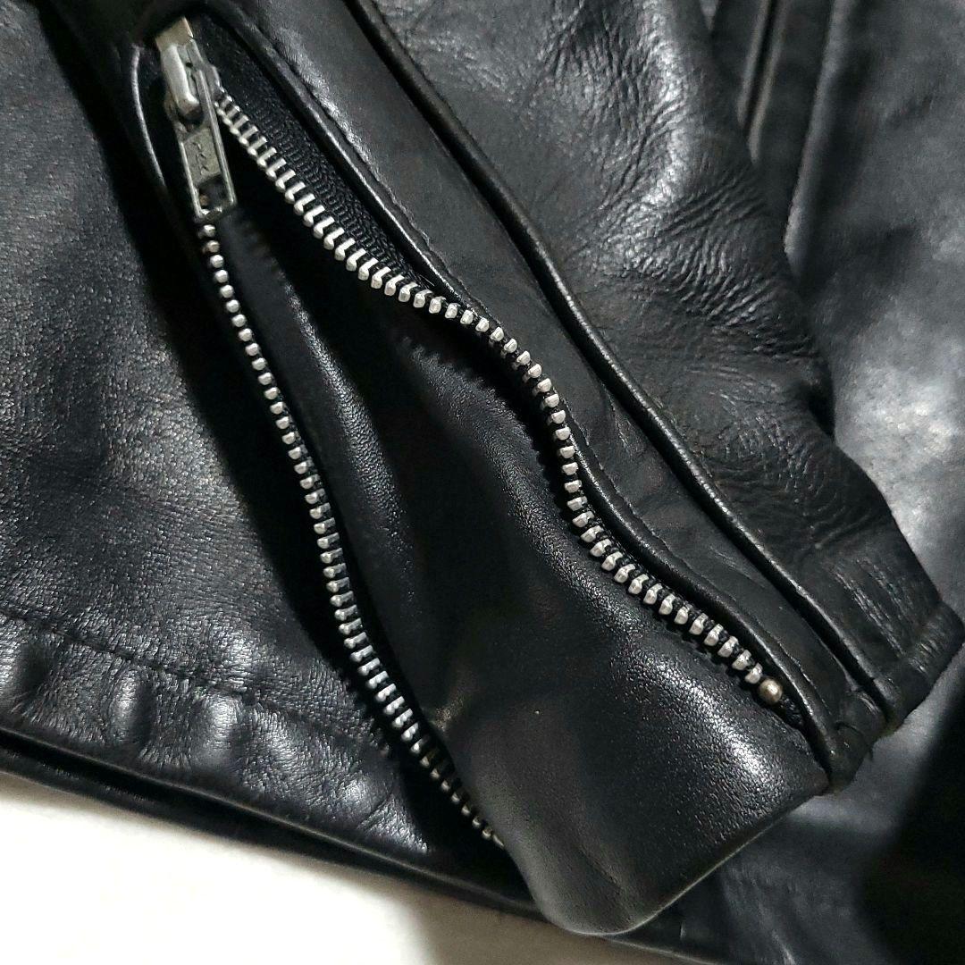 Schott　 シングル ライダースジャケット 643 レザー 牛革 米国製 黒