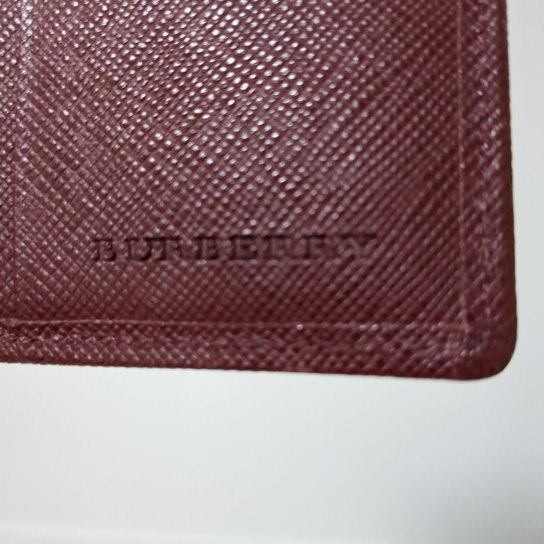 Burberry　バーバリー　折り財布　ノバチェック　ボルドー　ワインレッド　赤