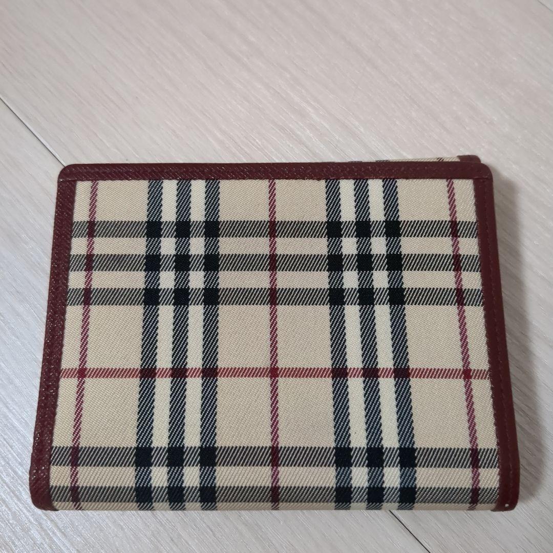 Burberry　バーバリー　折り財布　ノバチェック　ボルドー　ワインレッド　赤
