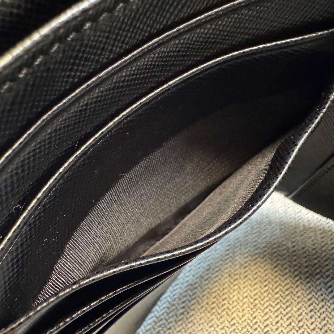 PRADA プラダ テスート ナイロン コンパクトウォレット ブラック