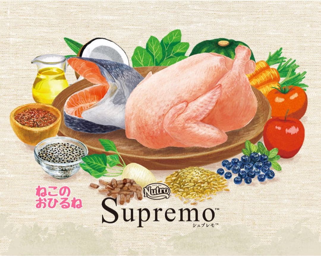 ニュートロシュプレモ　成猫用　『チキン&サーモン/白身魚&チキン』3kg×３袋