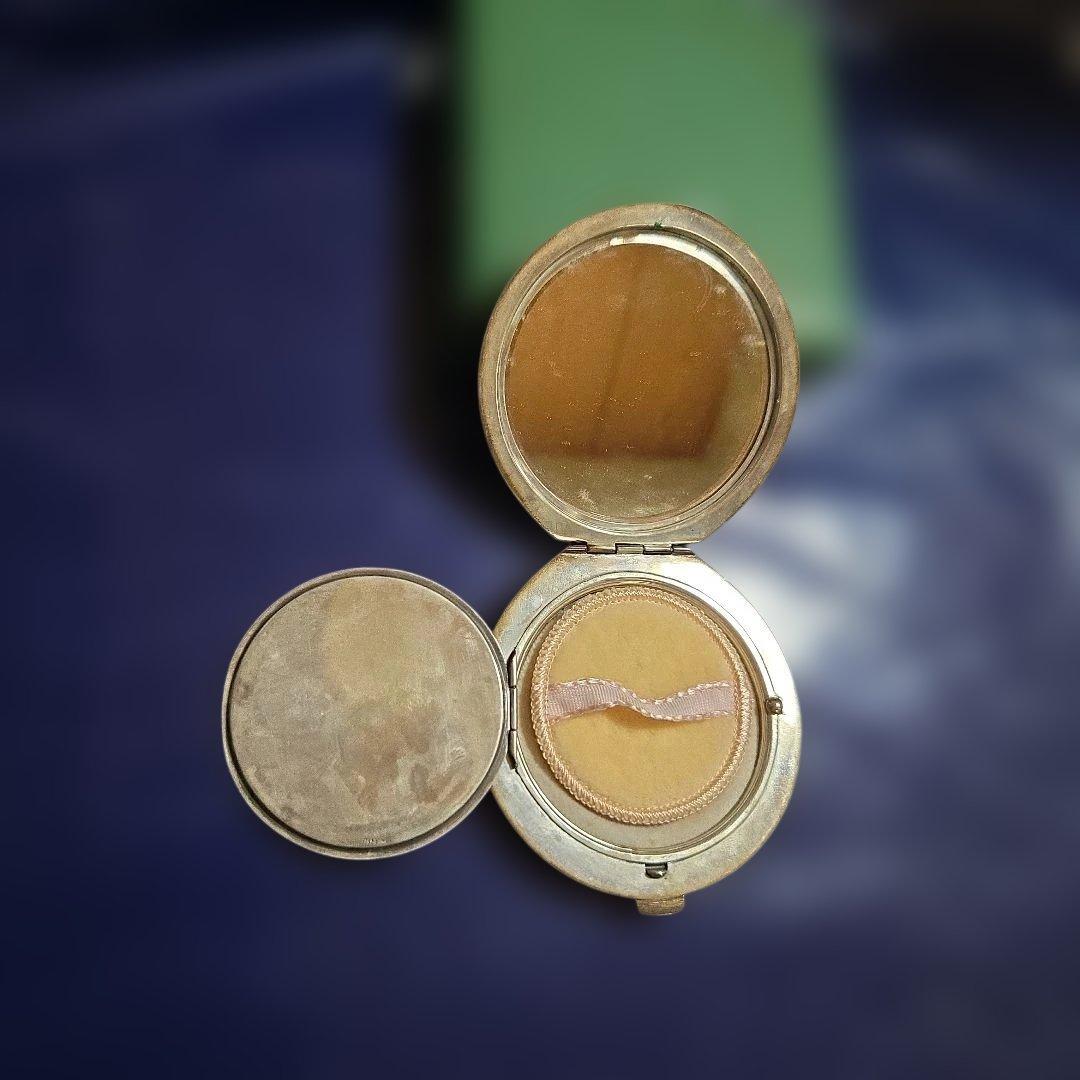 銀製　コンパクトミラー