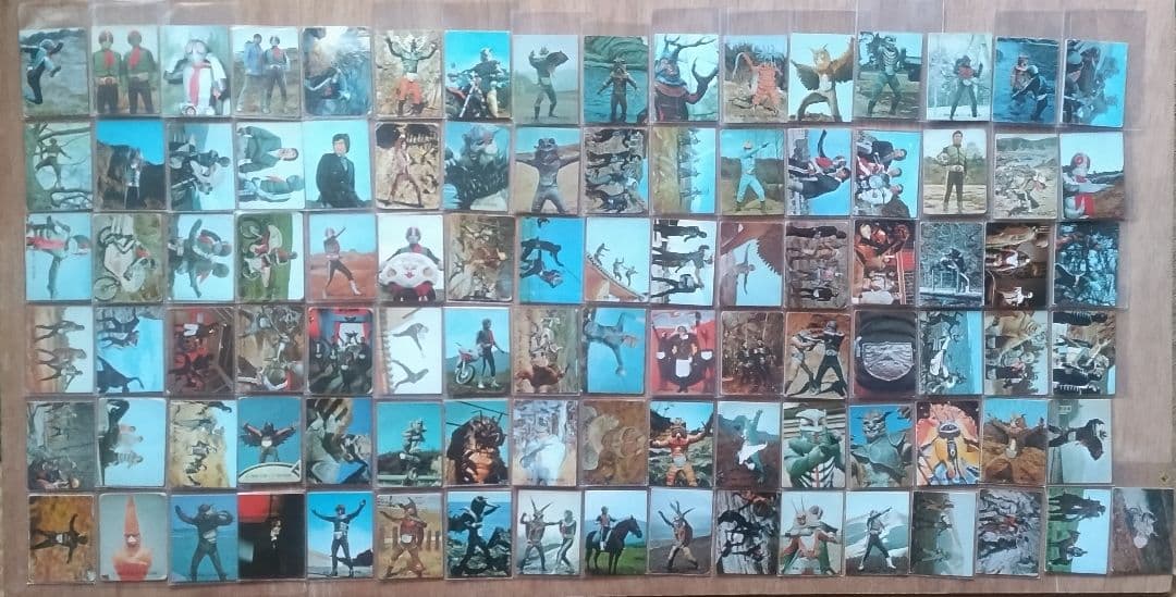 旧カルビー仮面ライダーカード ダブリ無し496枚、496種 アルバム7冊セット