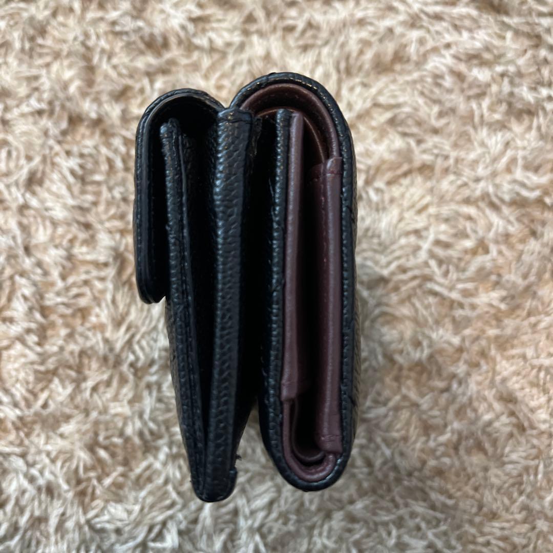CHANEL クラシック　三つ折り　ミニ財布 ブラック