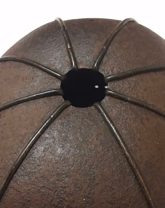 古式　鉄錆地八間筋兜鉢