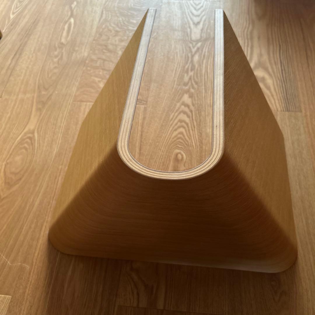 無印良品　重なるテーブルベンチ　オーク材　成形合板　廃盤　入手困難