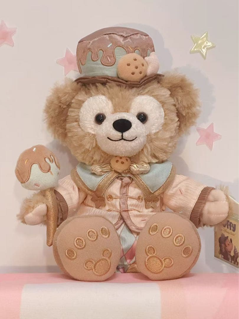 【お顔厳選】新作　上海ディズニー　バースデー　ダッフィーぬいぐるみSSサイズ