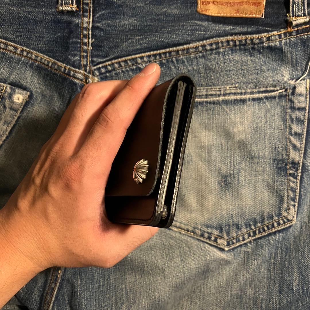 薄型ミドルトラッカーウォレット アポロコンチョ シルバー925 栃木レザー