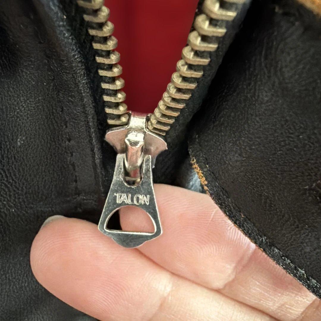 MARKAWARE ブラックレザーライダースジャケット　茶芯