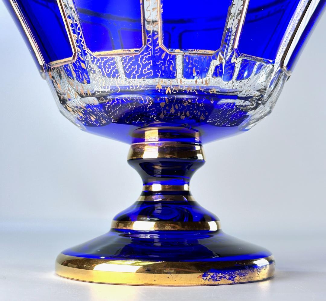 ビンテージ　イタリア　ベネチアングラス　金彩コンポート　直径㎝ 高さ㎝