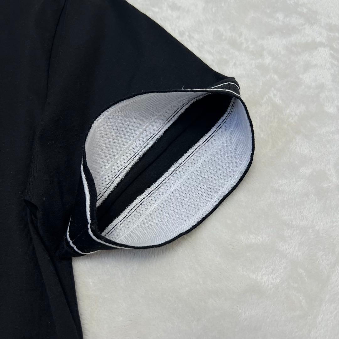 【極美品】FENDIフェンディモックネック ロゴTシャツ　L ブラック目黒蓮着用