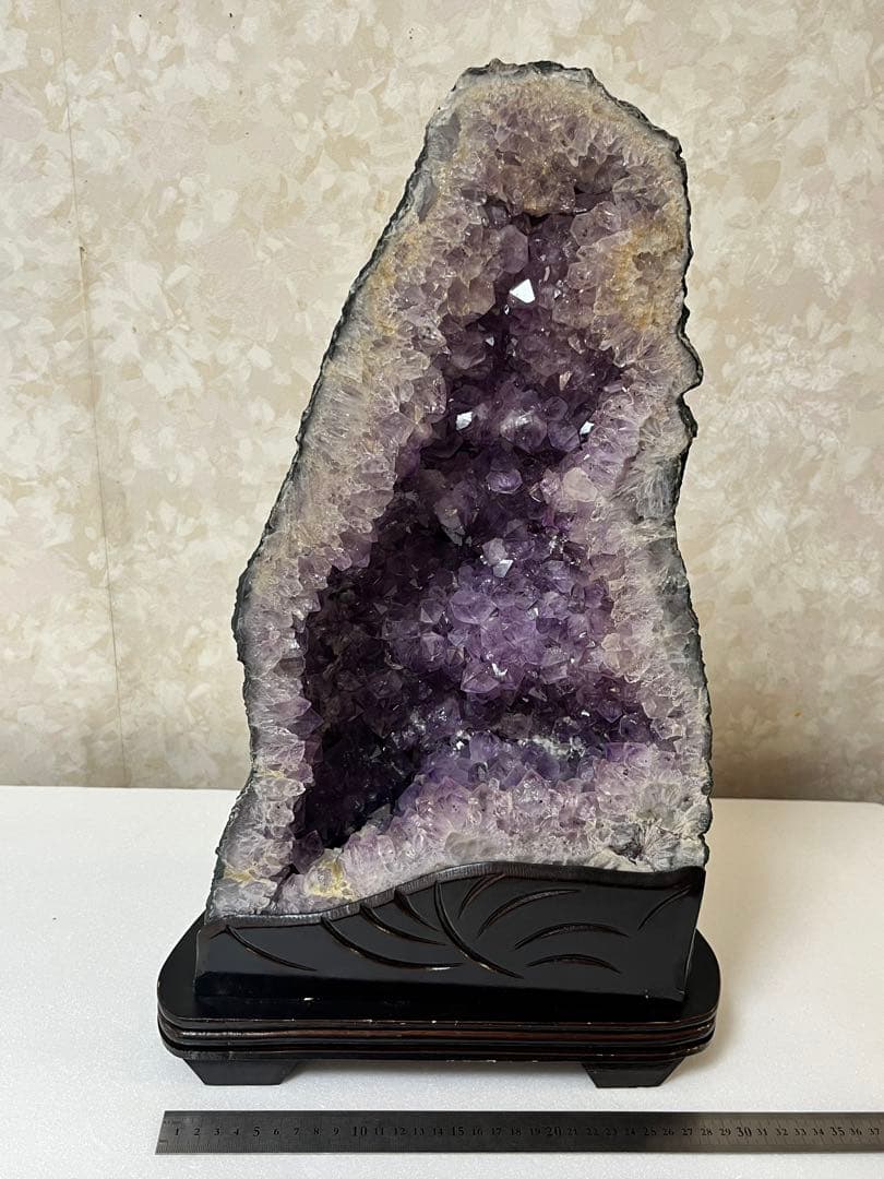 ブラジル産　アメジストクラスター 約14.54Kg 高さ台座込み約52cm