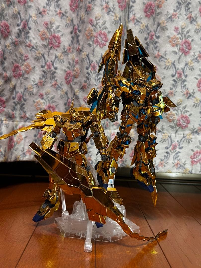 HG ガンプラ フェネクス ユニコーンモード デストロイモード(ゴールドメッキ)