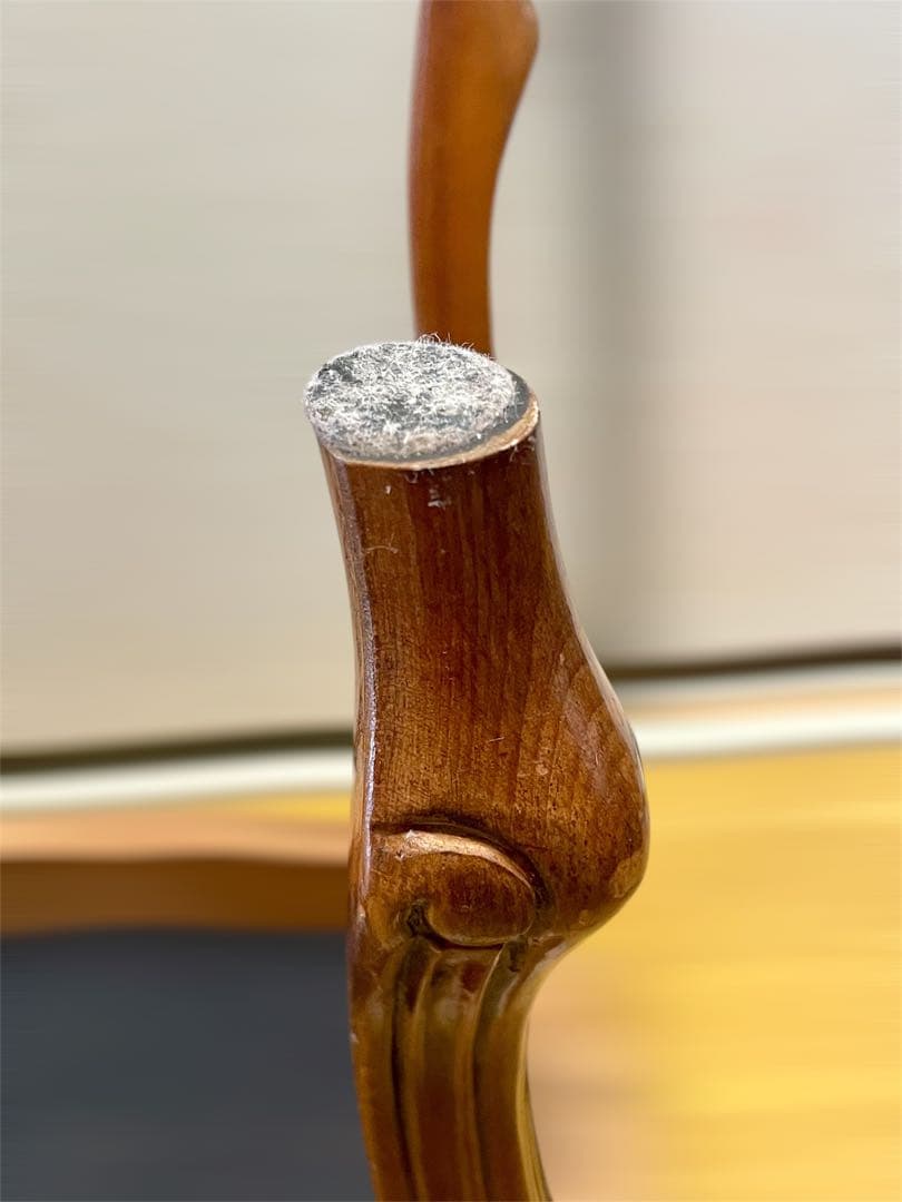 イタリア製 猫足スツール クラッシックデザイン 布貼