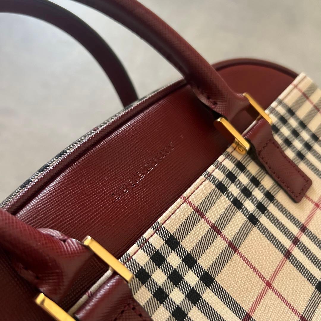 【未使用】 BURBERRY バーバリー ノバチェック ハンド バッグ ボストン