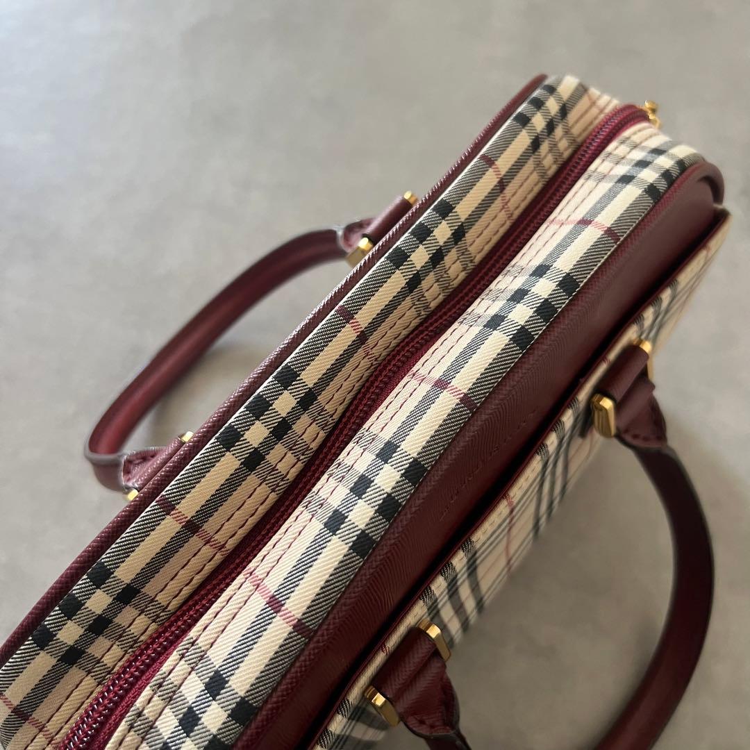 【未使用】 BURBERRY バーバリー ノバチェック ハンド バッグ ボストン