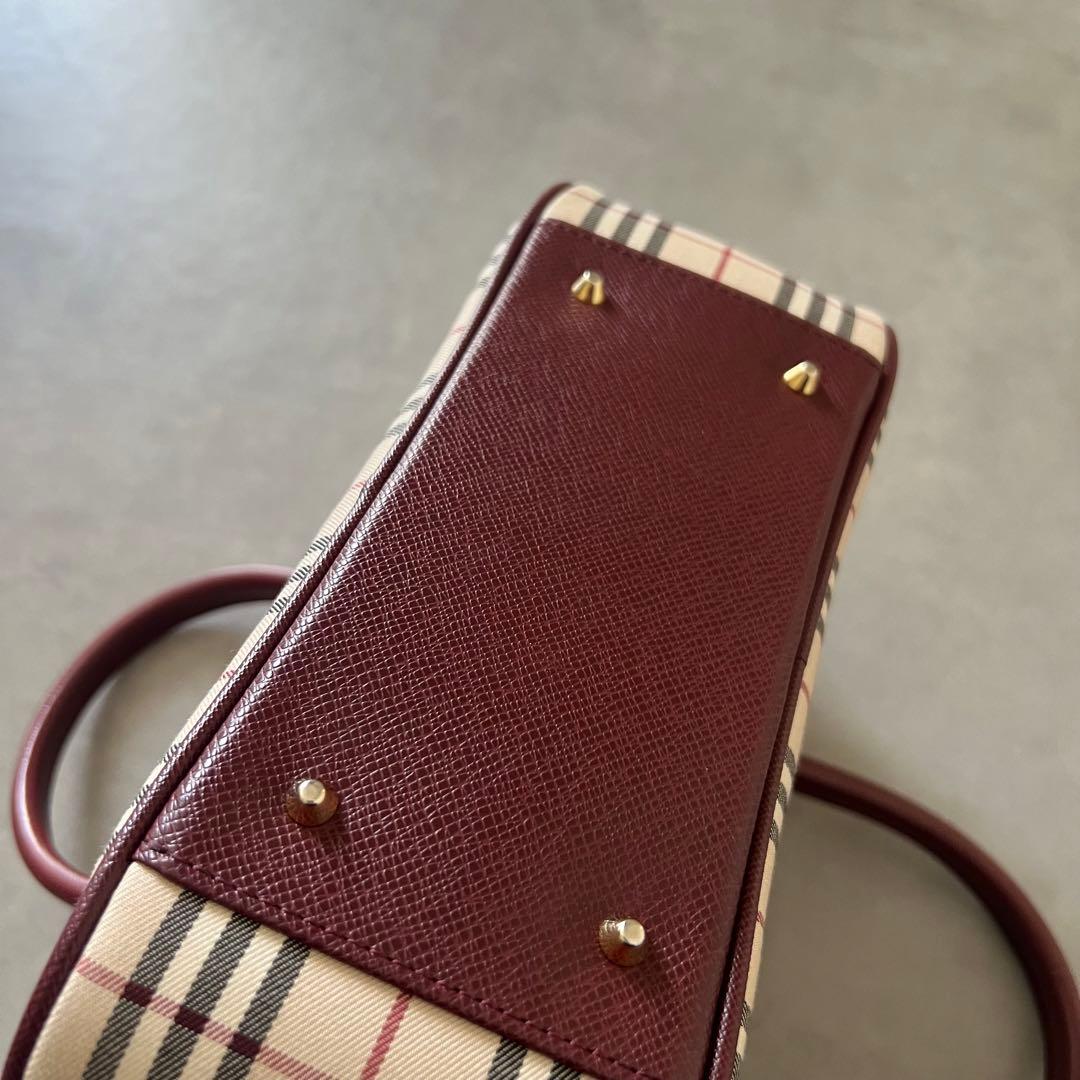 【未使用】 BURBERRY バーバリー ノバチェック ハンド バッグ ボストン