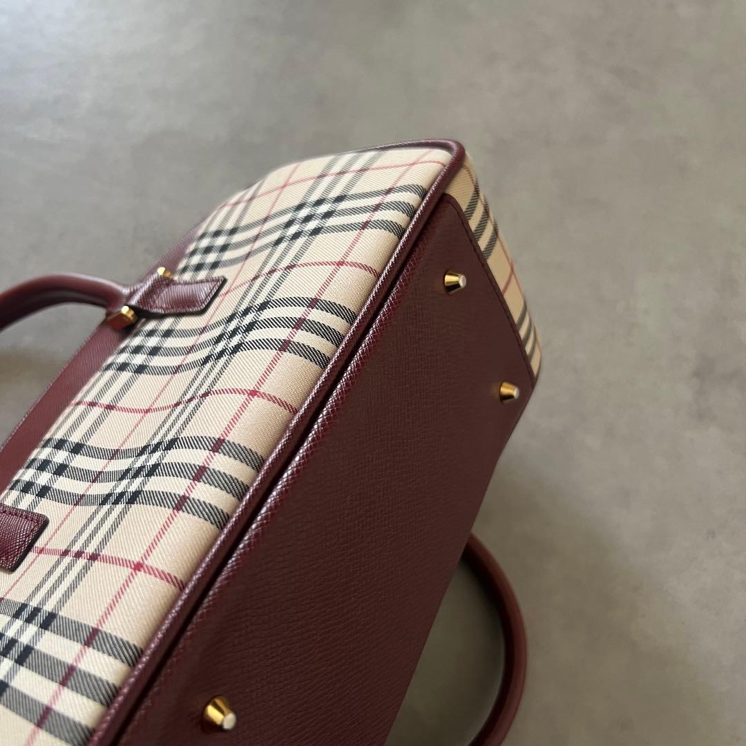 【未使用】 BURBERRY バーバリー ノバチェック ハンド バッグ ボストン