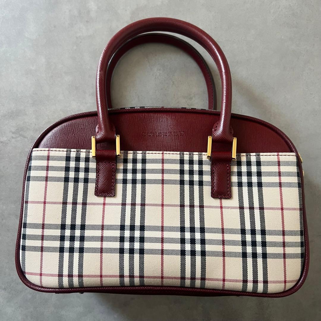 【未使用】 BURBERRY バーバリー ノバチェック ハンド バッグ ボストン