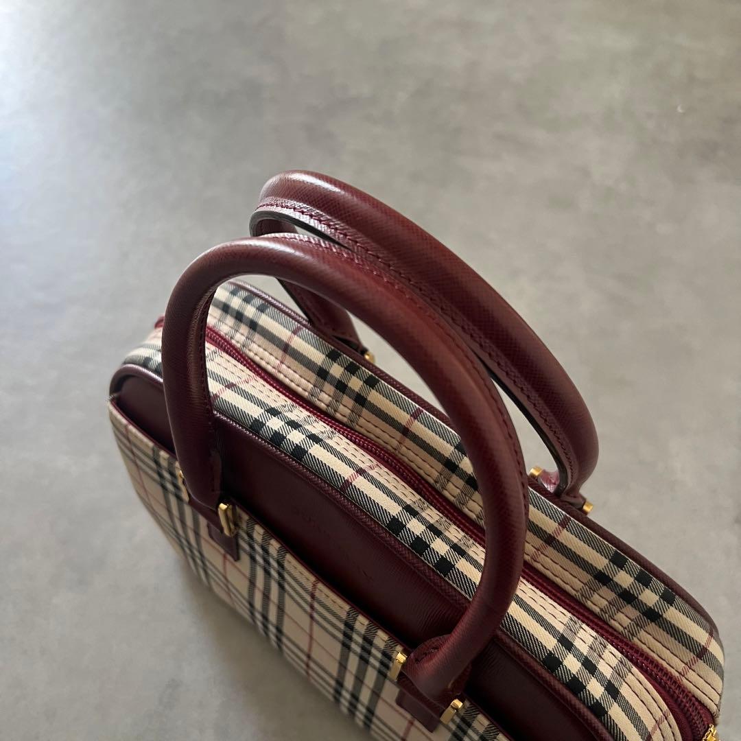 【未使用】 BURBERRY バーバリー ノバチェック ハンド バッグ ボストン