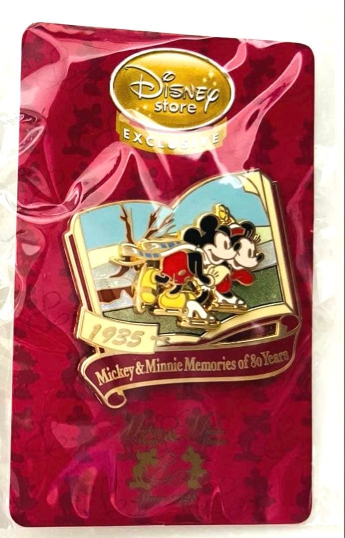 【新品】ディズニー　生誕80周年記念　ミッキー　ミニー　ピンバッジ　5個セット