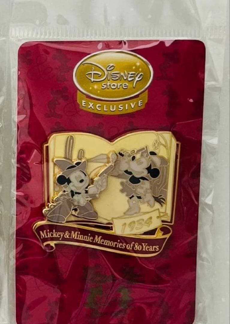 【新品】ディズニー　生誕80周年記念　ミッキー　ミニー　ピンバッジ　5個セット