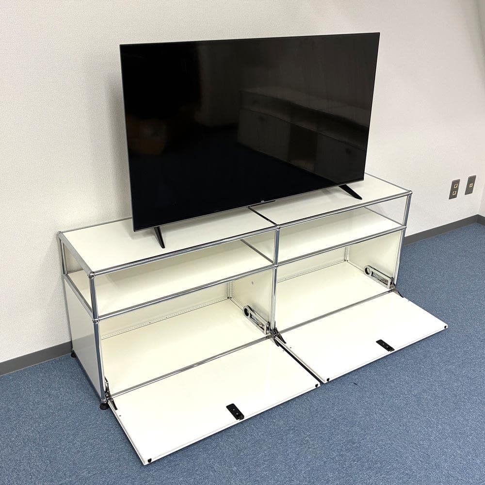 中古 USMハラー｜キャビネット テレビボード 2列2段 ピュアホワイト