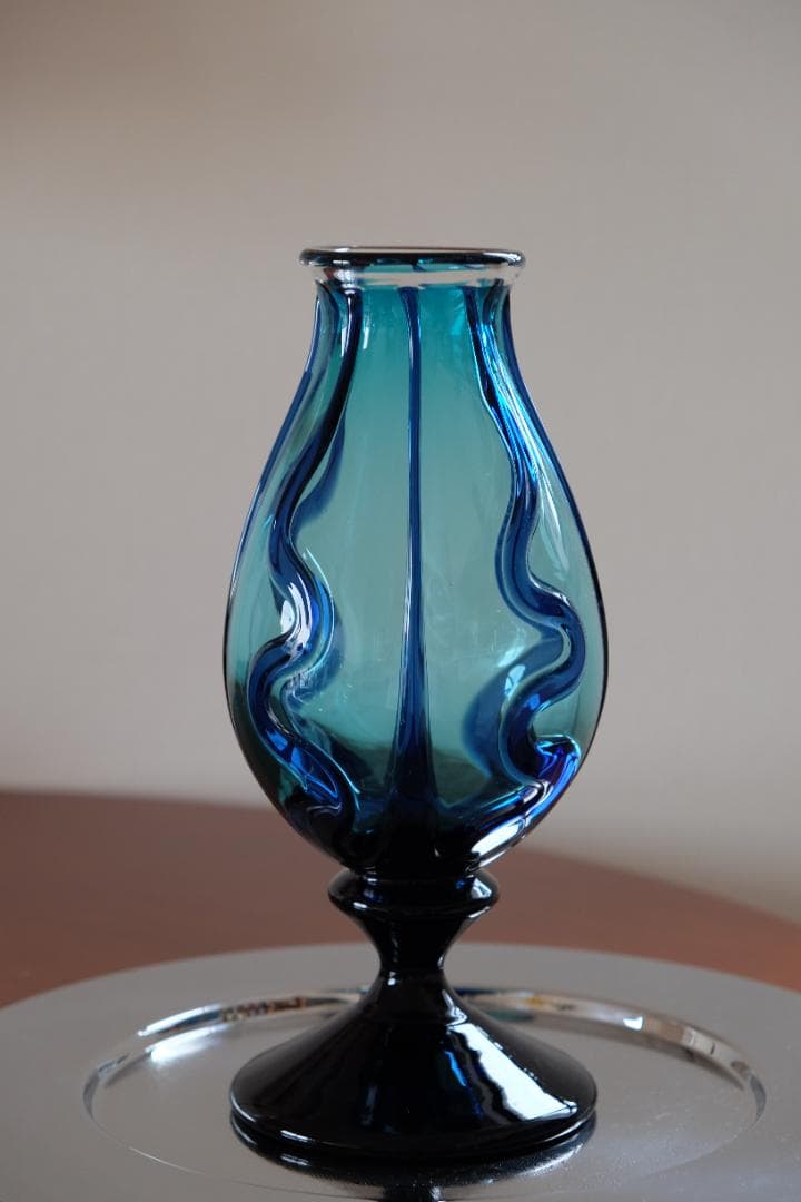 舩木倭帆 吹きガラス 花瓶 花器 骨董 民藝ガラス グラス 横山秀樹 小谷眞三