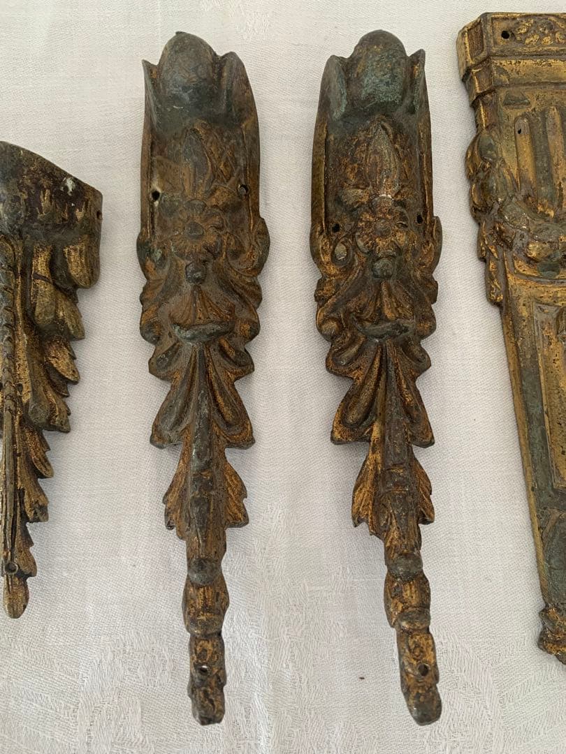 フランスアンティーク　装飾パーツ　金属製　まとめ売り　ブロカント