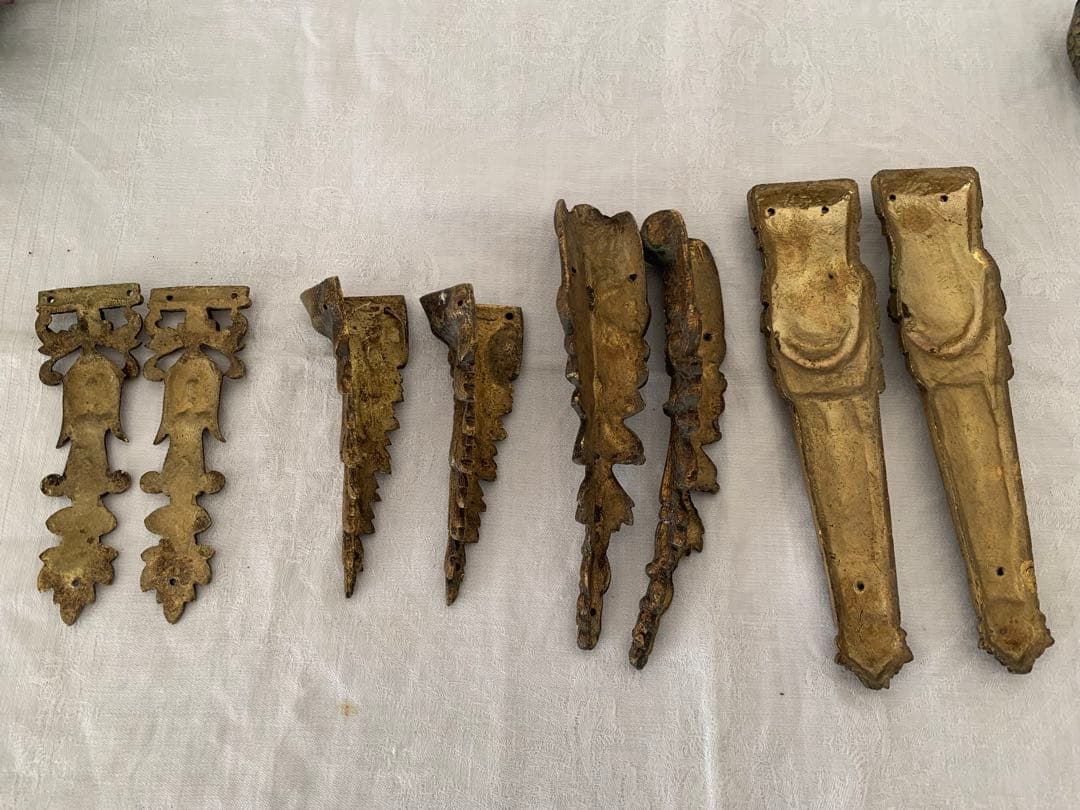 フランスアンティーク　装飾パーツ　金属製　まとめ売り　ブロカント