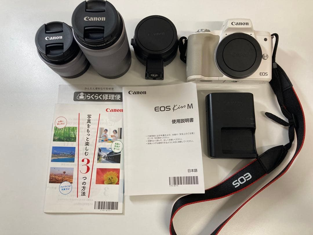 【美品】Canon EOS kiss Mカメラ ダブルレンズキット