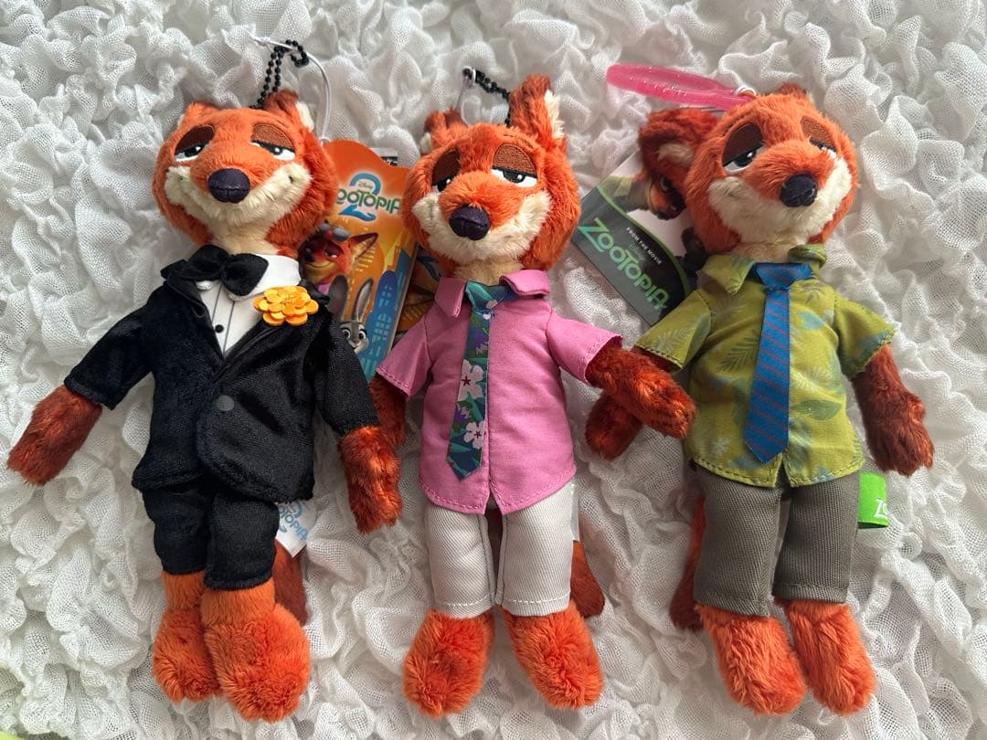 ズートピア ニック　ぬいぐるみ 3体セット