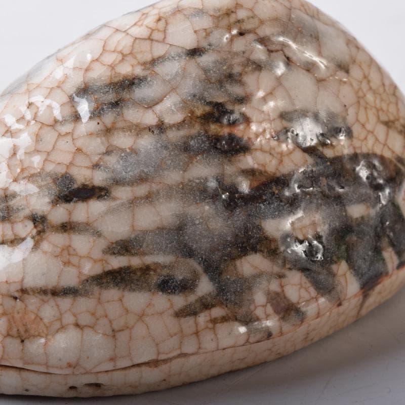 茶道具　瀬戸焼　葵窯　竹里庵　加藤春二作　小牧山　香合　共布共箱　V　7868