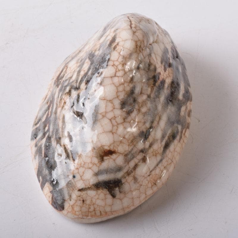 茶道具　瀬戸焼　葵窯　竹里庵　加藤春二作　小牧山　香合　共布共箱　V　7868