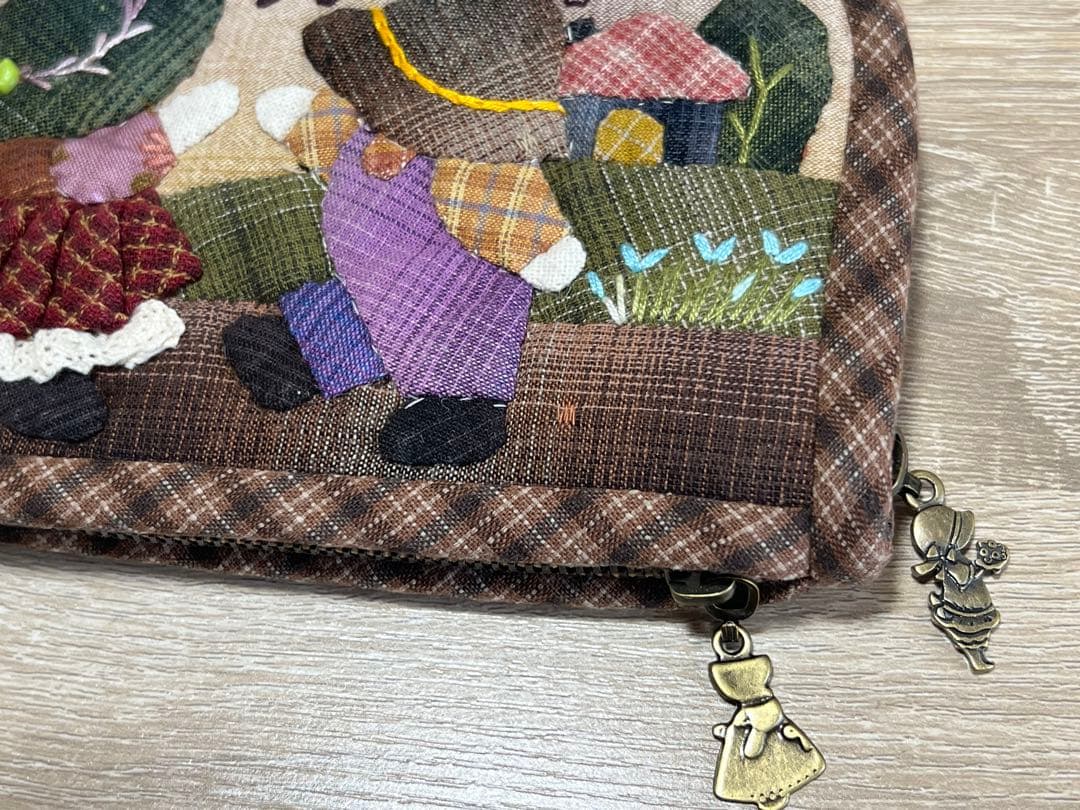 ★8700→8000★スーちゃん＆ビリーくん★ブラウン系＊ハンドメイド＊長財布＊