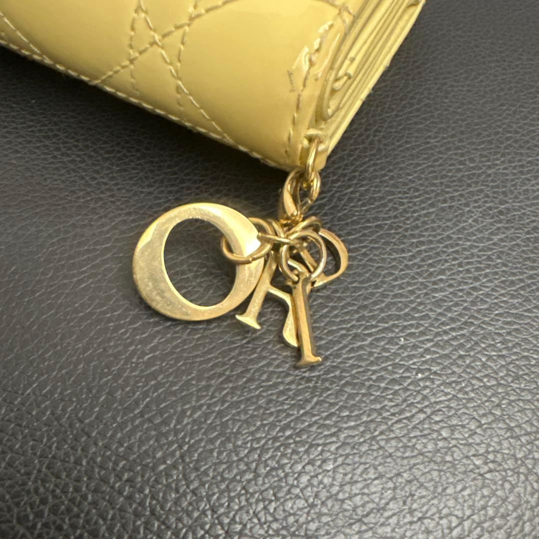 ディオール レディディオール カナージュ ロータスウォレット 三つ折り財布