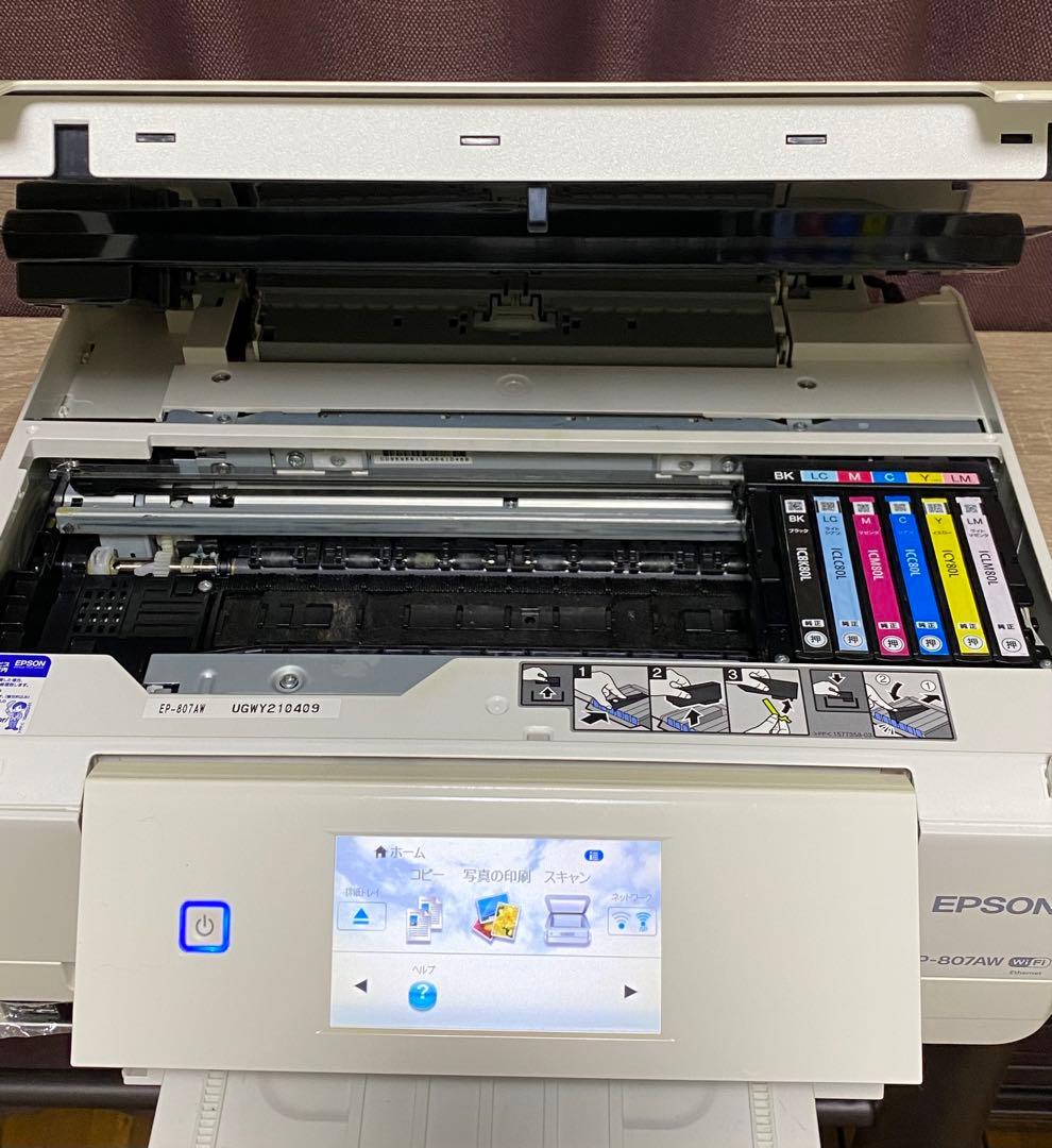 EPSON エプソン インクジェットプリンター EP-807AW 少し色に難あり