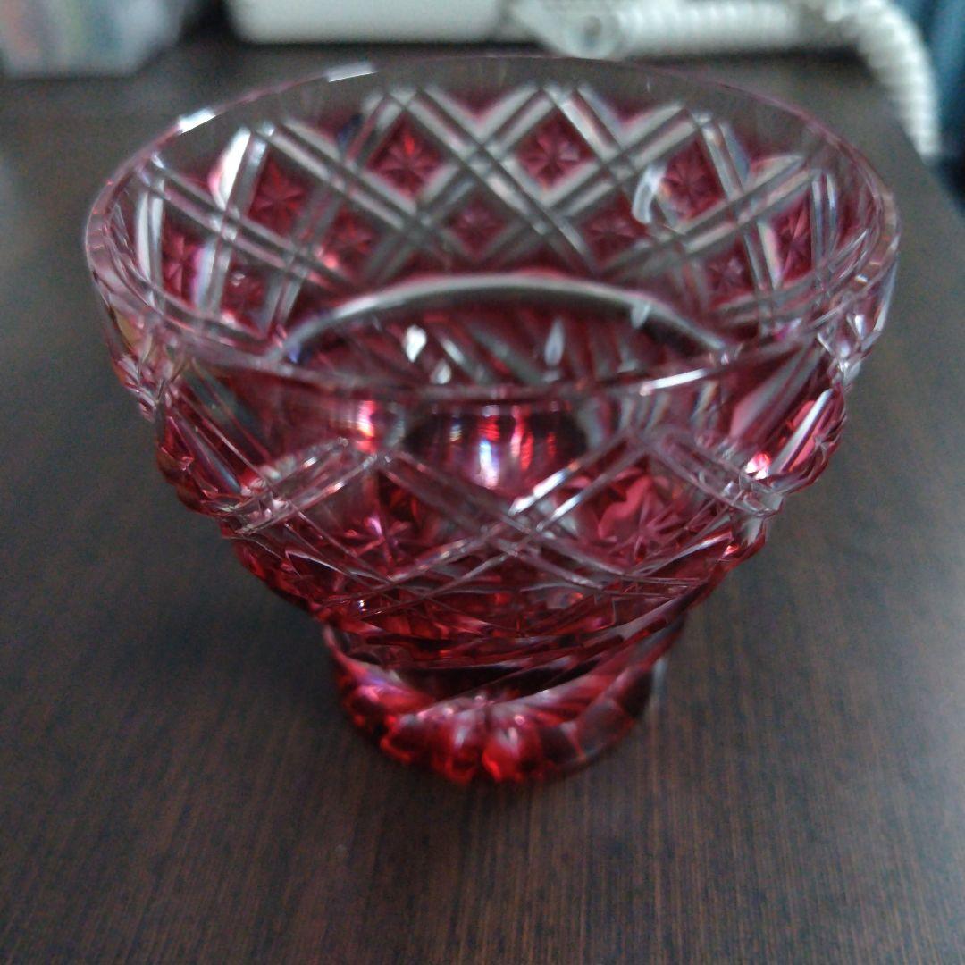 薩摩切子 フリーカップ 金赤