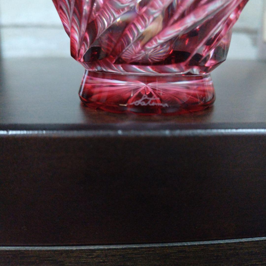 薩摩切子 フリーカップ 金赤